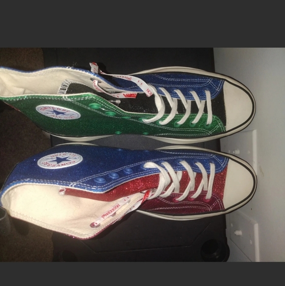 High top platform Converse multi glitter sneakers - Picture 5 of 8